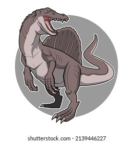 spinosaur vector illustration design good for t-shirt