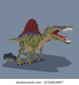 Spinosaurus Carnivore	Semi-aquatic predator, hunts fish in rivers and lakes