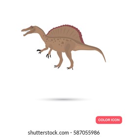 Spinosaurus color flat icon for web and mobile design
