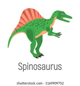 Spinosaurus color vector icon. Flat design
