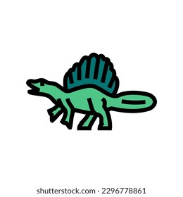 spinosaurus dinosaur animal color icon vector. spinosaurus dinosaur animal sign. isolated symbol illustration
