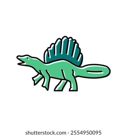 spinosaurus dinosaur animal color icon vector. spinosaurus dinosaur animal sign. isolated symbol illustration