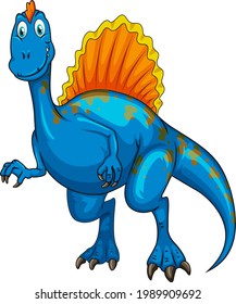 A Spinosaurus dinosaur cartoon character illustration