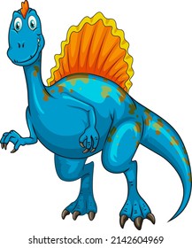 A Spinosaurus dinosaur cartoon character illustration