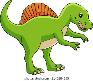 Spinosaurus Dinosaur Cartoon Colored Clipart Stock Vector (Royalty Free ...