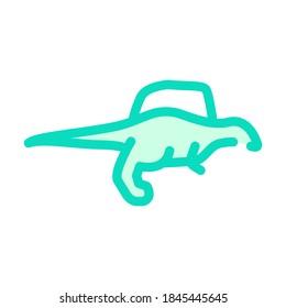 spinosaurus dinosaur color icon vector. spinosaurus dinosaur sign. isolated symbol illustration