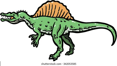 Spinosaurus dinosaur design illustration dragon of archeology