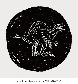 Spinosaurus dinosaur doodle