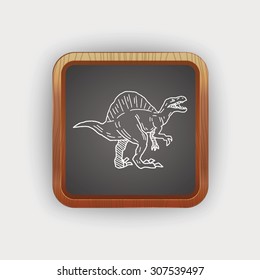 Spinosaurus dinosaur doodle
