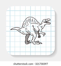 Spinosaurus dinosaur doodle
