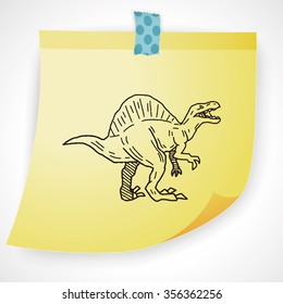 Spinosaurus dinosaur doodle
