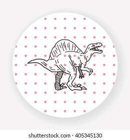 Spinosaurus dinosaur doodle