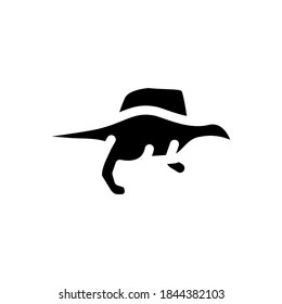 spinosaurus dinosaur glyph icon vector. spinosaurus dinosaur sign. isolated contour symbol black illustration