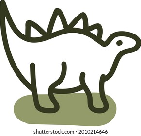 Spinosaurus dinosaur, illustration, vector on a white background.