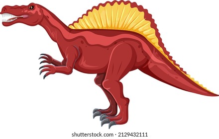 Spinosaurus dinosaur on white background illustration