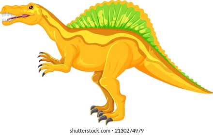 Spinosaurus dinosaur on white background illustration
