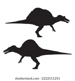 Spinosaurus Dinosaur Vector Illustration Silhouette