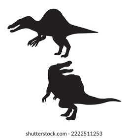 Spinosaurus Dinosaur Vector Illustration Silhouette