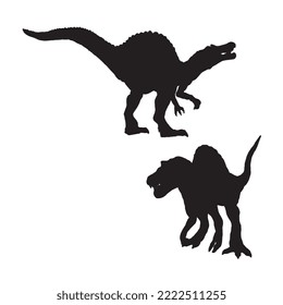 Spinosaurus Dinosaur Vector Illustration Silhouette