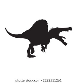 Spinosaurus Dinosaur Vector Illustration Silhouette