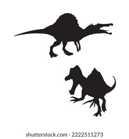 Spinosaurus Dinosaur Vector Illustration Silhouette