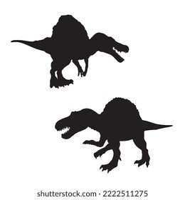 Spinosaurus Dinosaur Vector Illustration Silhouette