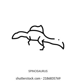 spinosaurus icon. Linear style sign isolated on white background. Vector illustration