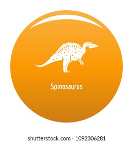 Spinosaurus icon. Simple illustration of spinosaurus vector icon for any design orange