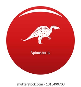 Spinosaurus icon. Simple illustration of spinosaurus vector icon for any design red