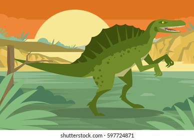 spinosaurus in the jungle