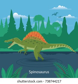 Spinosaurus. Prehistoric animal