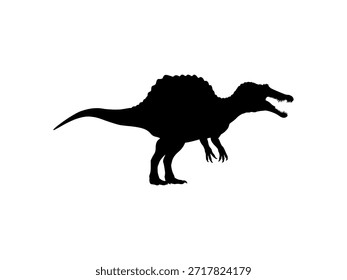 Spinosaurus Silhouette Vektor flache Illustration Design.