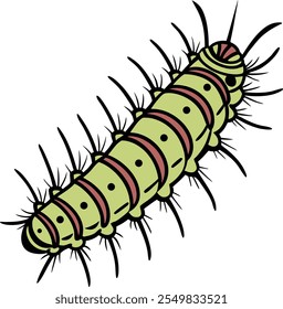 A Spiny Caterpillar vector illustration