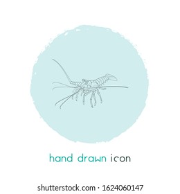 Spiny lobster icon line element. Vector illustration of spiny lobster icon line isolated on clean background for your web mobile app logo design.