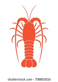 Spiny Lobster.  Logo. EPS 10. Vector illustration