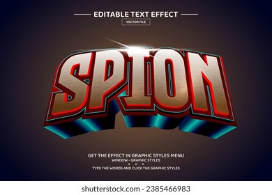 plantilla de efecto de texto editable Spion 3D