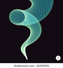 Spiral. 3d vector illustration. Can be used as design element.