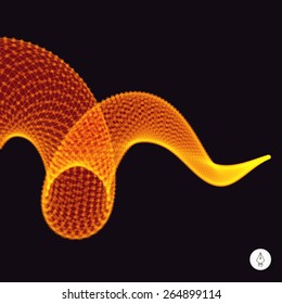 Spiral. 3d vector illustration. Can be used as design element.