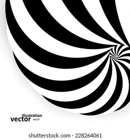 Spiral abstract background, dynamic optical art, vector illustration eps10