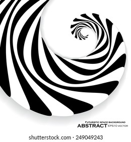 Spiral abstract background, dynamic optical art, vector illustration eps10