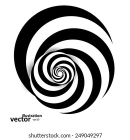 Spiral abstract background, dynamic optical art, vector illustration eps10