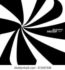 Spiral abstract background, dynamic optical art, vector illustration eps10