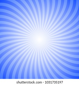 Spiral abstract background - vector graphic design from rotating rays