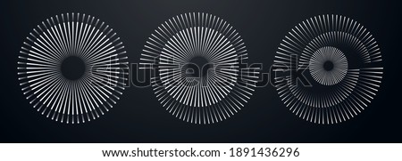 Spiral abstract circle set. vector illustration design graphic spiral electro waves