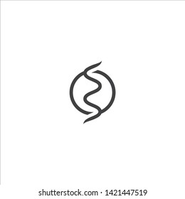 Spiral abstract circle. Vector logo icon template