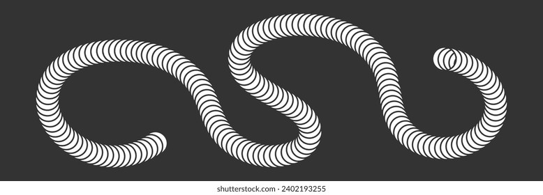 La espiral. Un elemento abstracto para el diseño. Fondo estilizado de las líneas. Una sinuosa línea ondulada