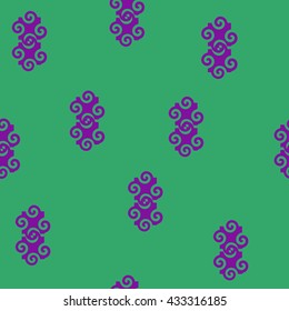 Spiral abstract lilac seamless pattern. Fashion graphic background design. Modern stylish abstract texture. Colorful template for prints, textiles, wrapping, wallpaper, website. VECTOR illustration