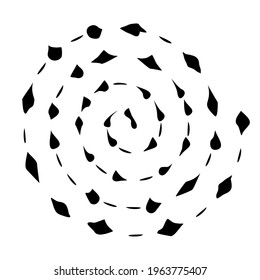 Spirale aus abstrakten Linien. Illustrationen zum Thema Astrologie, Astronomie, Esoterismus, Zukunftsvorhersage. 