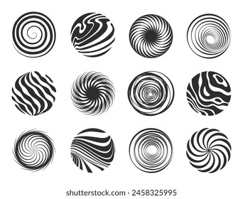 Spiral abstract movement and hypnotic vortex, whirl and vortex dynamic icon design. Illustration of spiral and swirl, vortex hypnotic movement vector