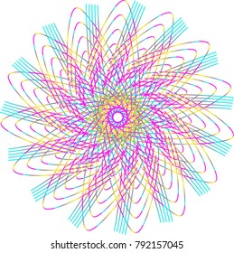 spiral abstract pattern in spring colors